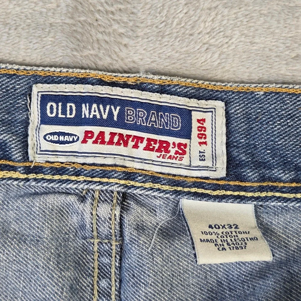 Old Navy Y2k Painters Jeans Mens 40x32 Baggy Carpenter Skater Grunge Punk Street